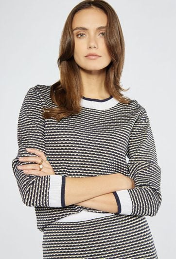 Sweter z połyskującym wzorem