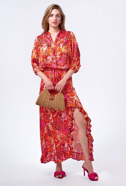 Długa spódnica z rozporkiem