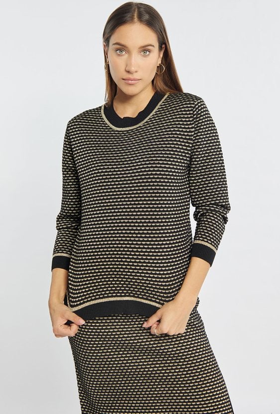 Sweter z połyskującym wzorem