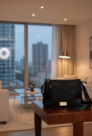 Trzykomorowa torebka damska