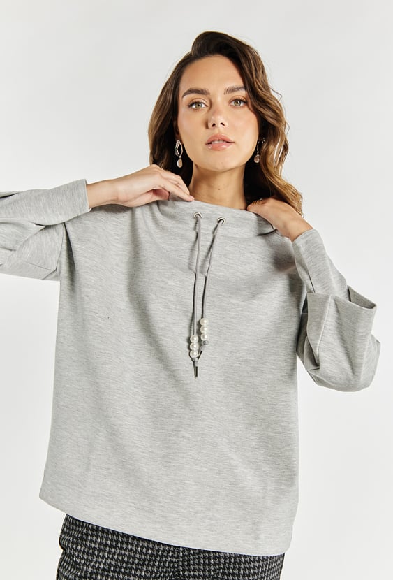 Bluza damska z koralikami