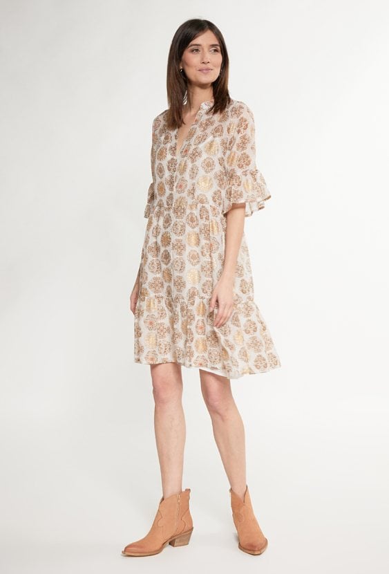 Wzorzysta sukienka damska
