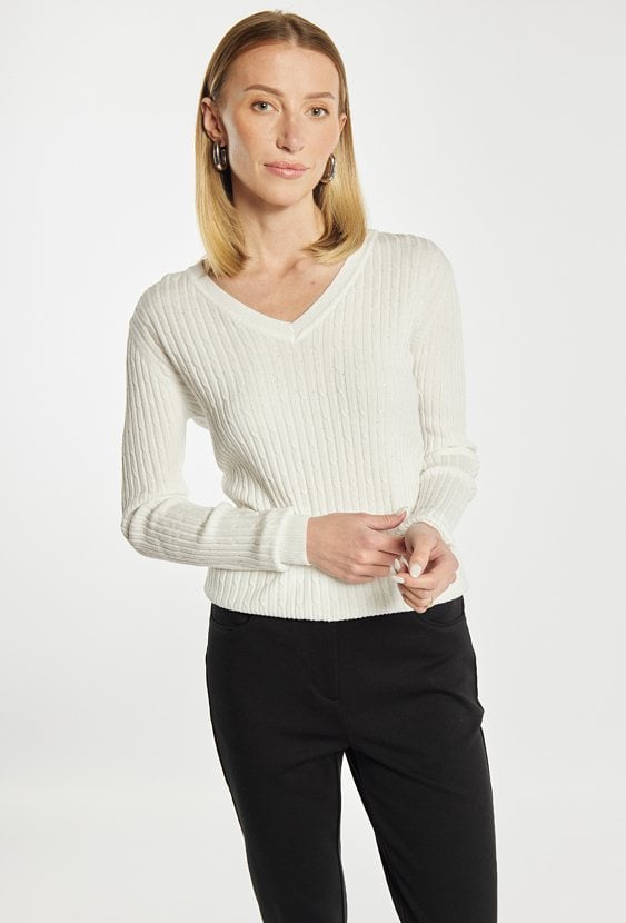 Dopasowany sweter damski