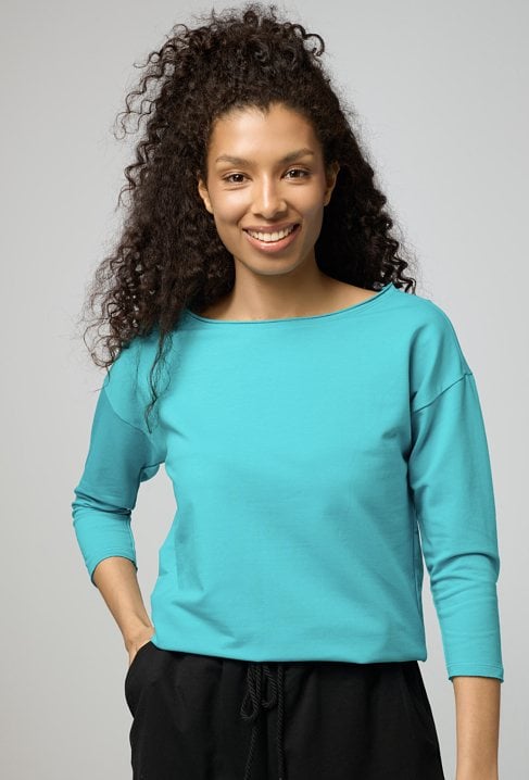 Gładka bluza z bawełny