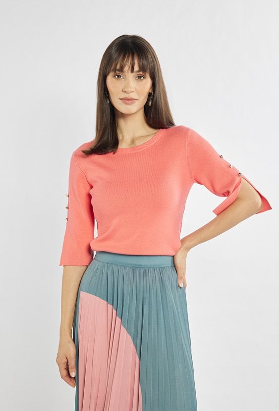 Sweter z krótkim rękawem