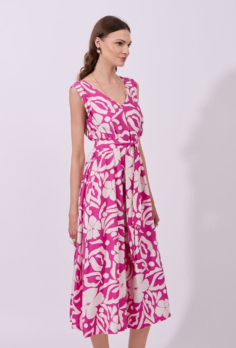 Wzorzysta sukienka damska