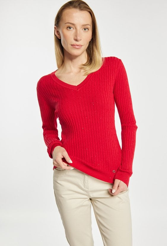Dopasowany sweter damski