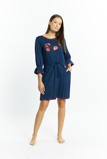 Koszula nocna ze ściągaczem