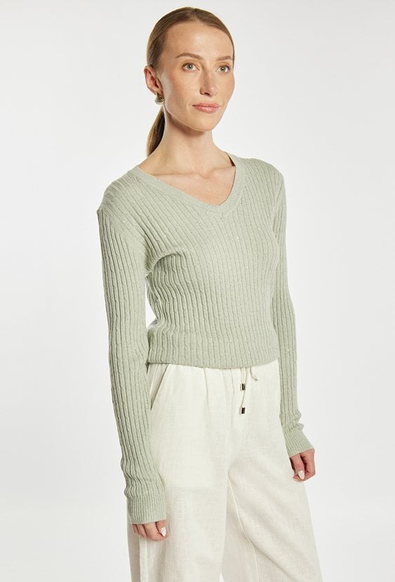 Dopasowany sweter damski
