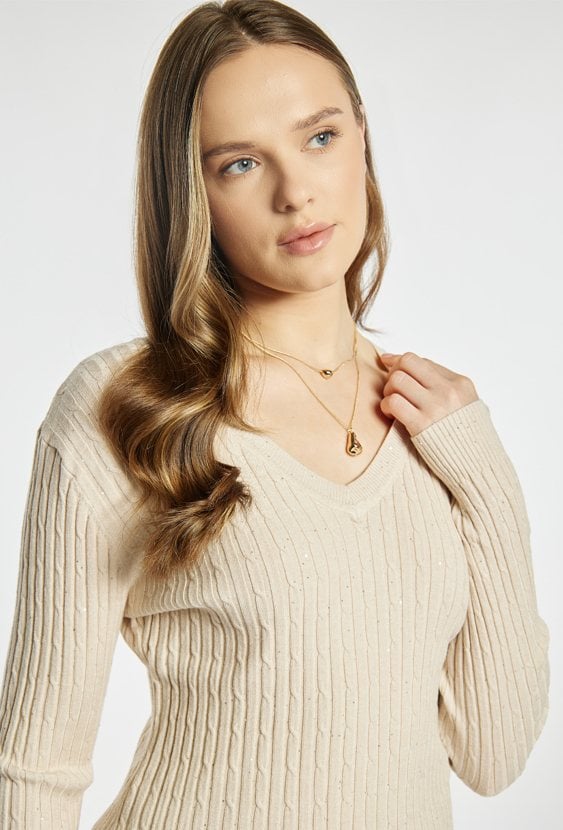 Dopasowany sweter damski