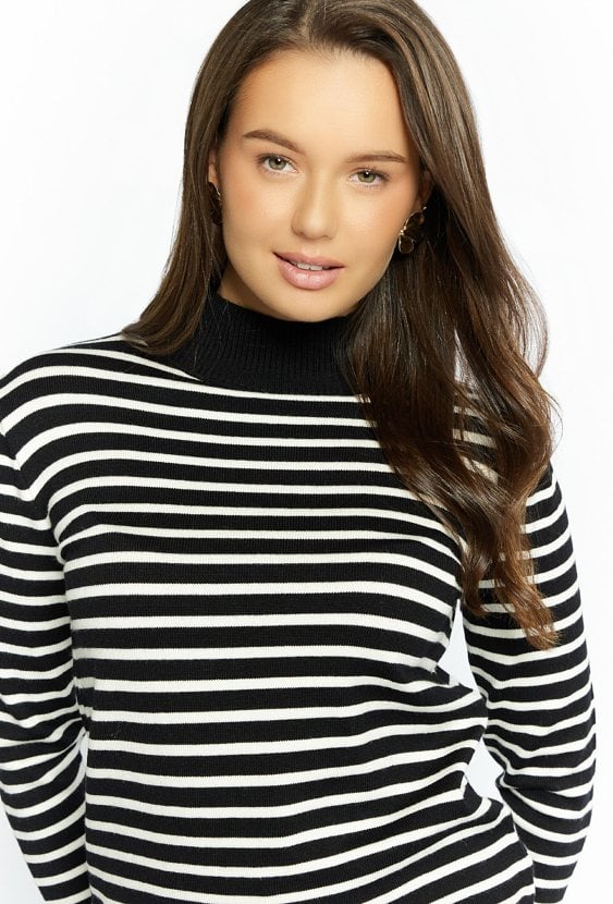 Sweter damski w paski