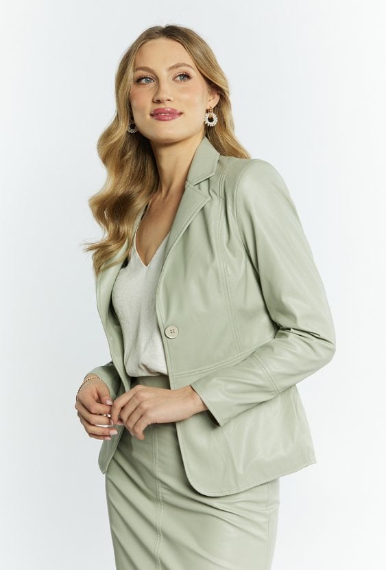 Marynarka z imitacji skóry