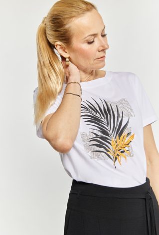 T-shirt damski z bawełny