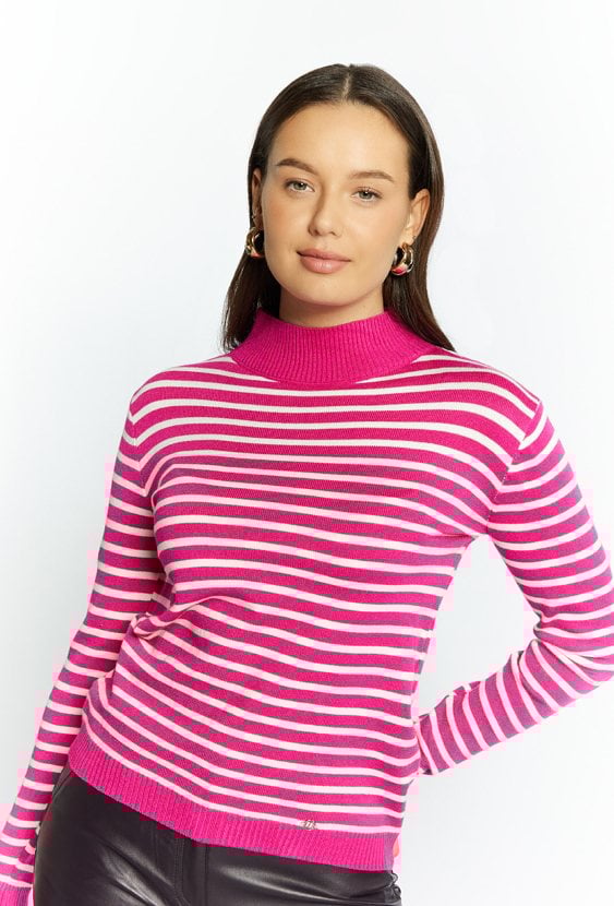 Sweter damski w paski