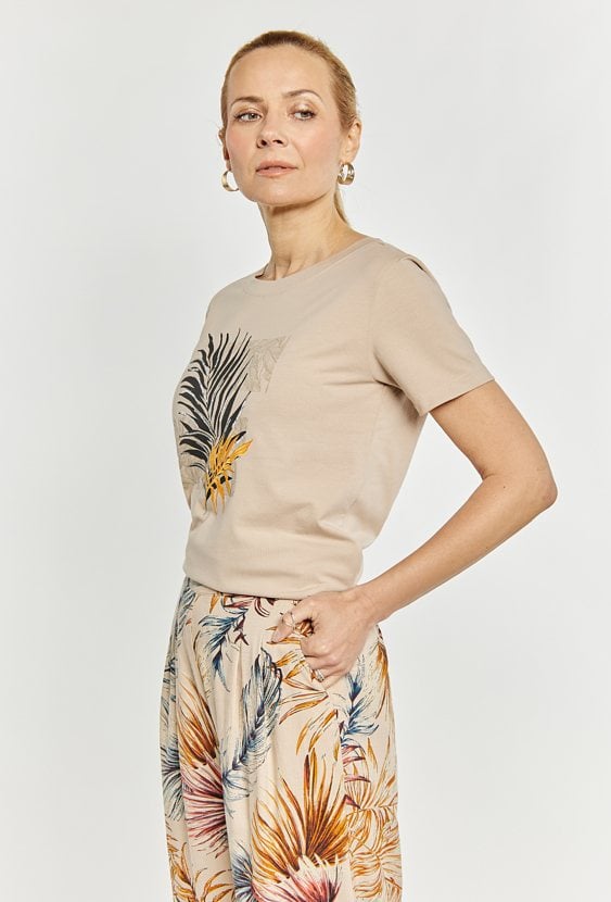 T-shirt damski z bawełny