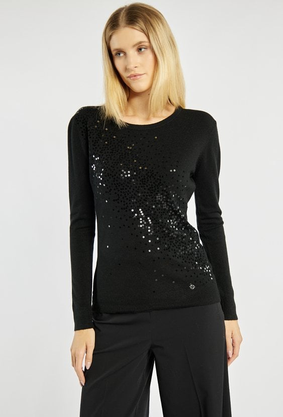 Sweter z cekinami