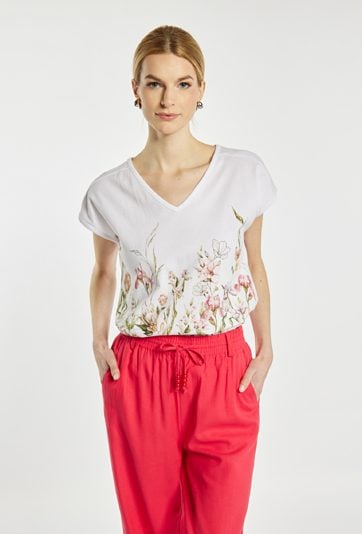 T-shirt z kwiatowym wzorem