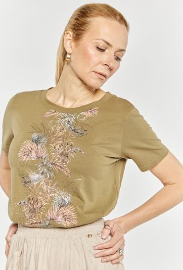 T-shirt damski z wzorem