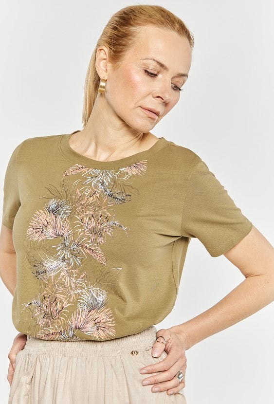 T-shirt damski z wzorem