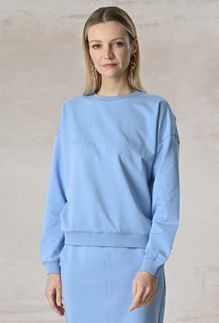 Bluzka w klasycznym fasonie z aplikacją