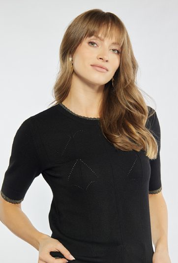 Sweter damski z krótkim rękawem