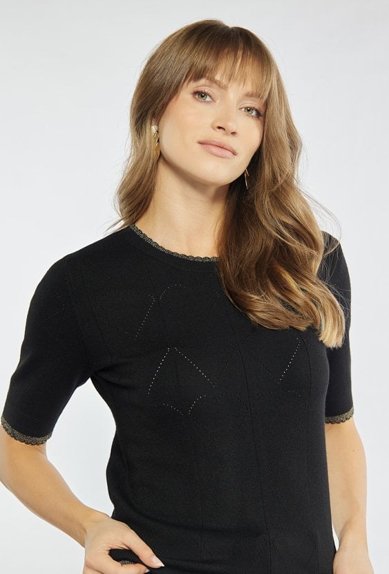 Sweter damski z krótkim rękawem