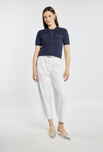 Sweter damski z kołnierzem