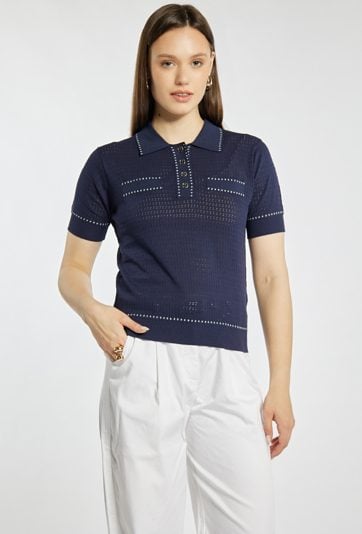 Sweter damski z kołnierzem