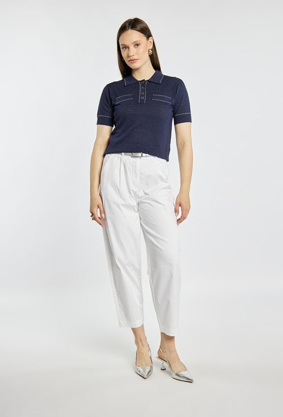 Sweter damski z kołnierzem