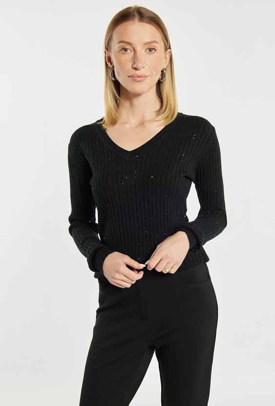 Dopasowany sweter damski