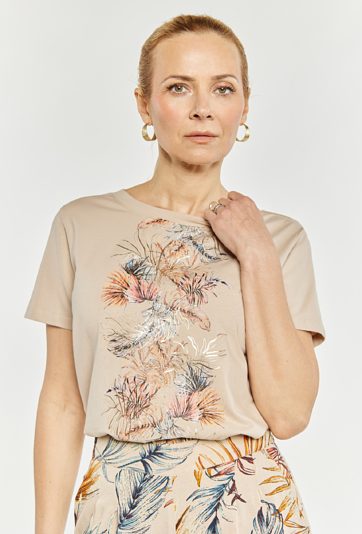 T-shirt damski z wzorem