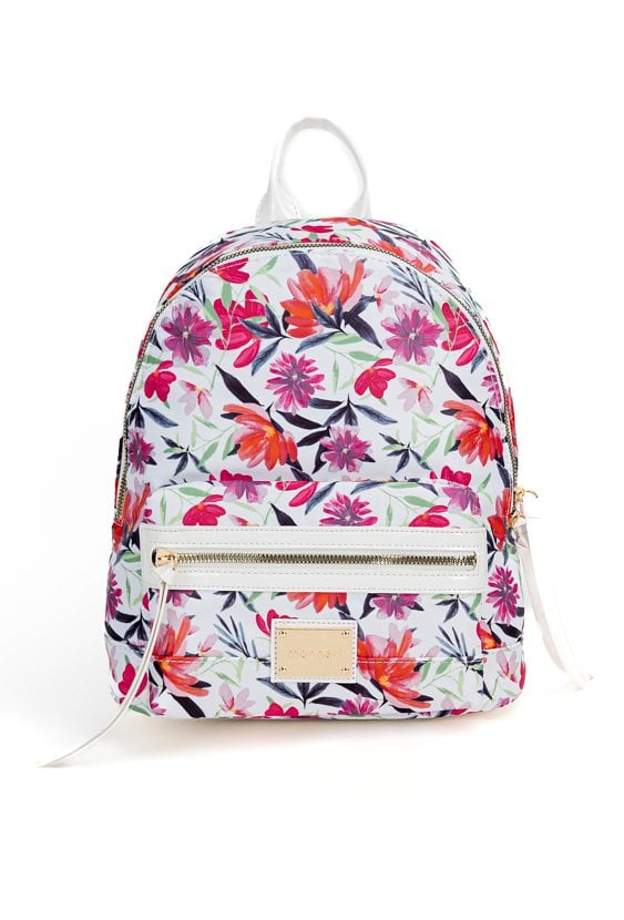 Plecak z kolorowym kwiatowym wzorem
