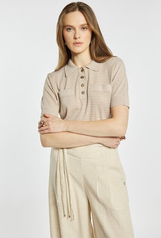 Sweter damski z kołnierzem