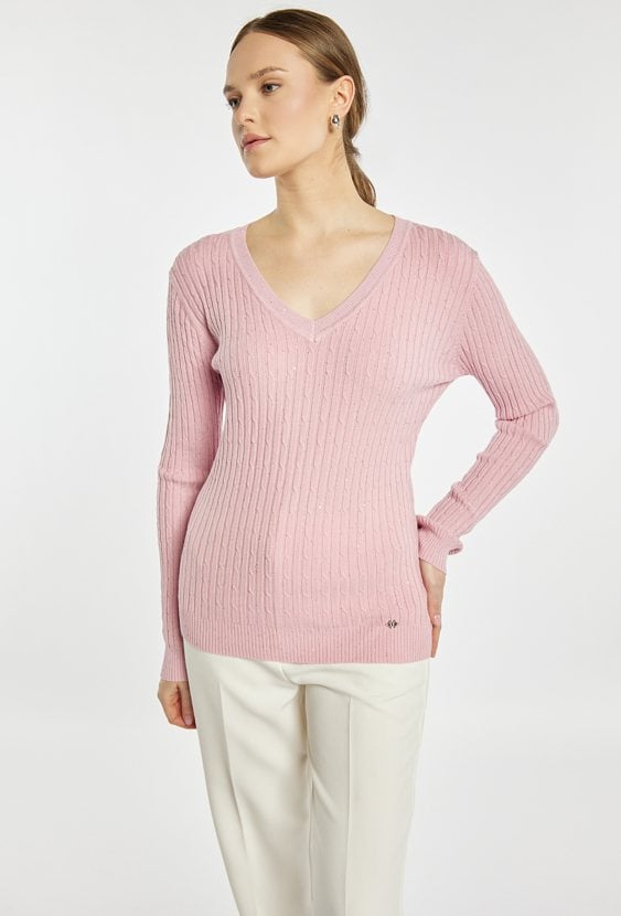 Dopasowany sweter damski