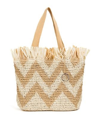 Koszyk NOBO w etniczny wzór z frędzlami