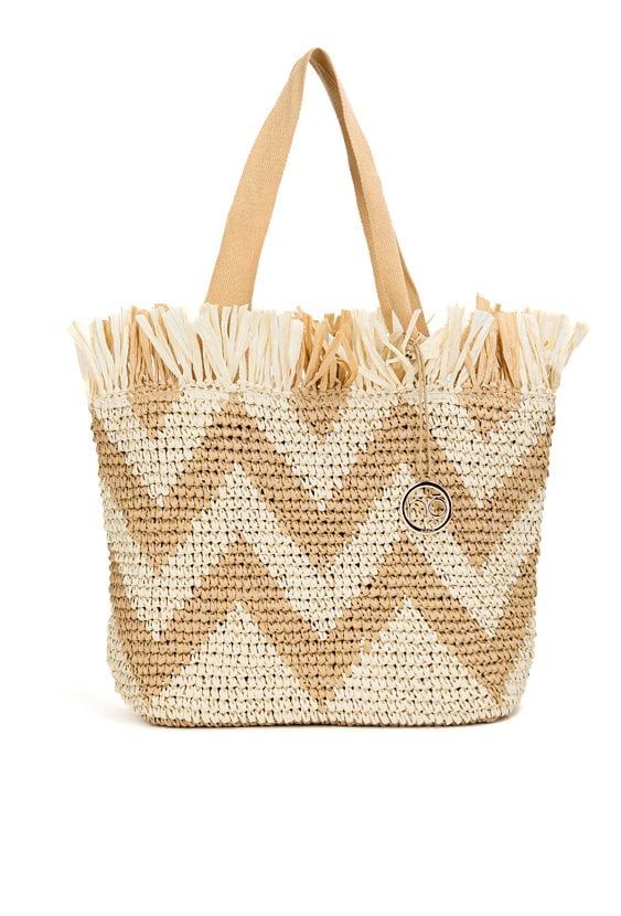 Koszyk NOBO w etniczny wzór z frędzlami