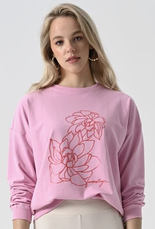 Róża bluza z aplikacją