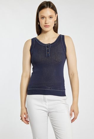 Ażurowy sweter damski