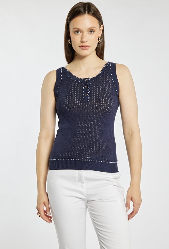 Ażurowy sweter damski