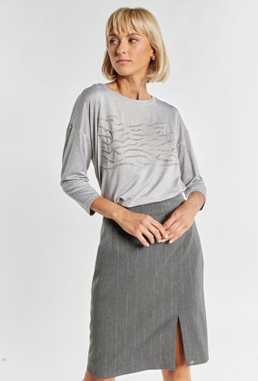 Bluzka damska z błyszczącym wzorem