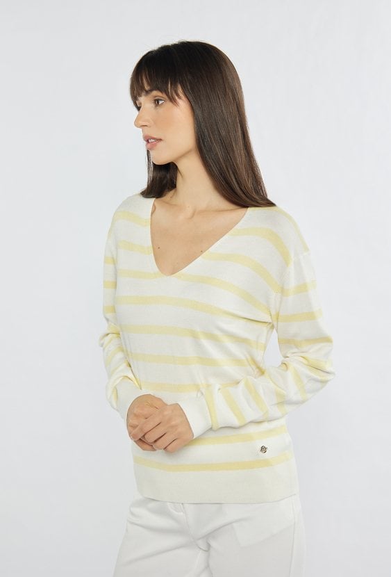 Damski sweter w paski