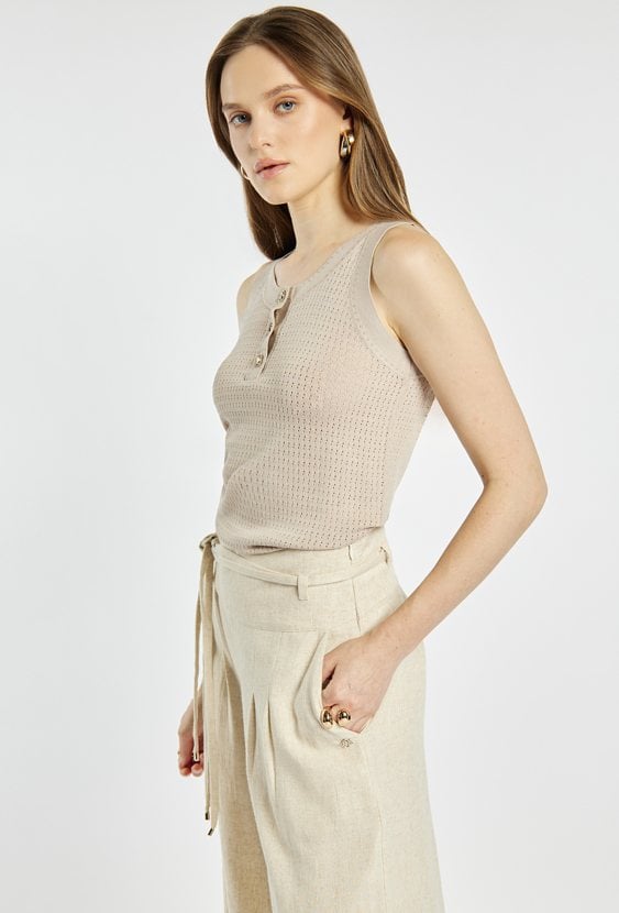 Ażurowy sweter damski