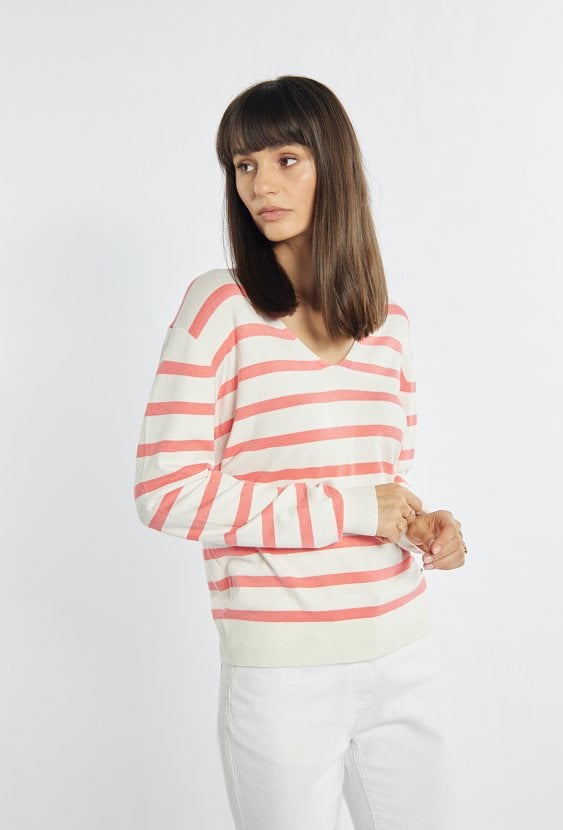 Damski sweter w paski