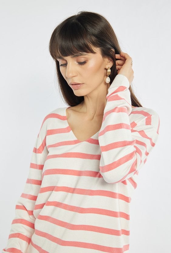 Damski sweter w paski