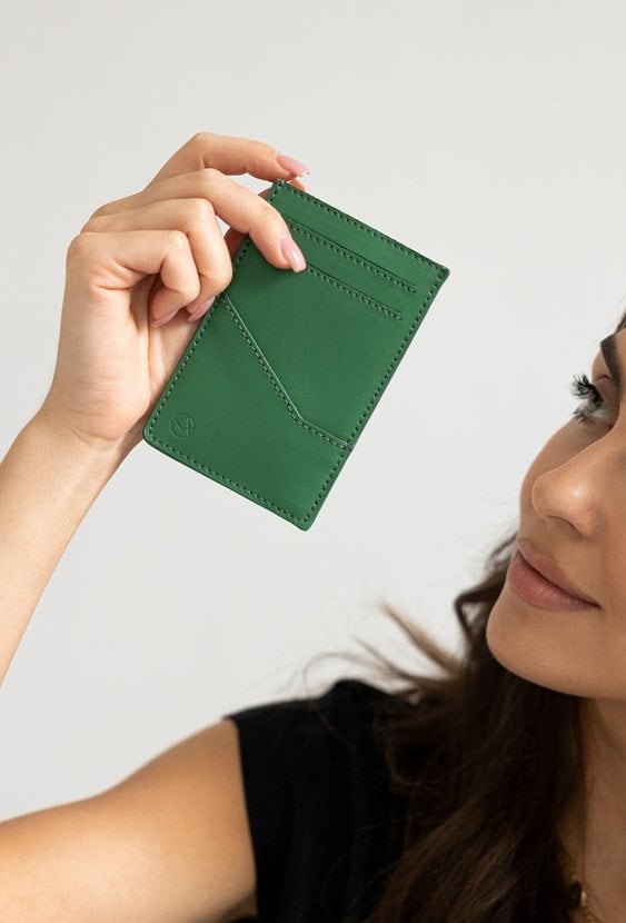 Holder na karty ze skóry naturalnej