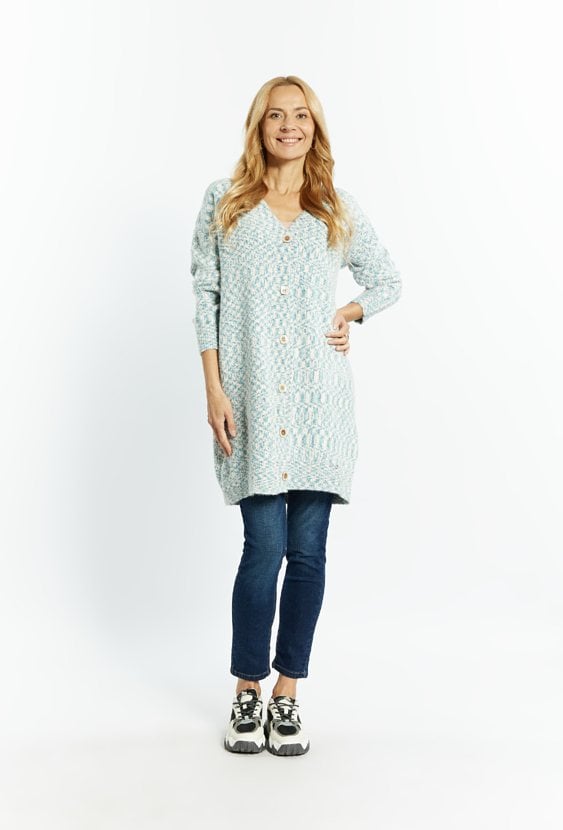 Dłuższy sweter damski