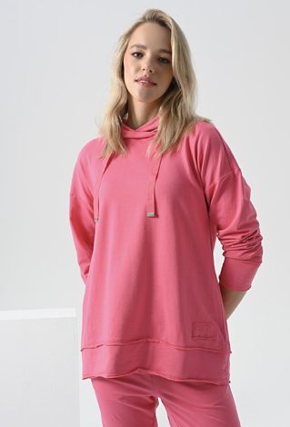 Różowa bluza z kapturem