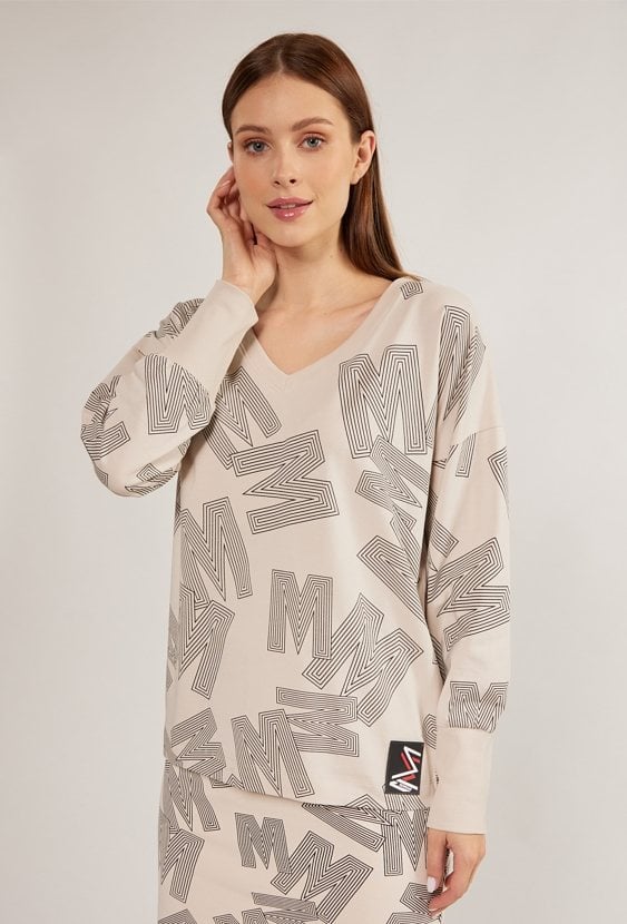 Bluzka damska z ciekawym wzorem