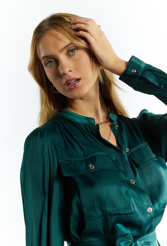 Satynowa sukienka damska