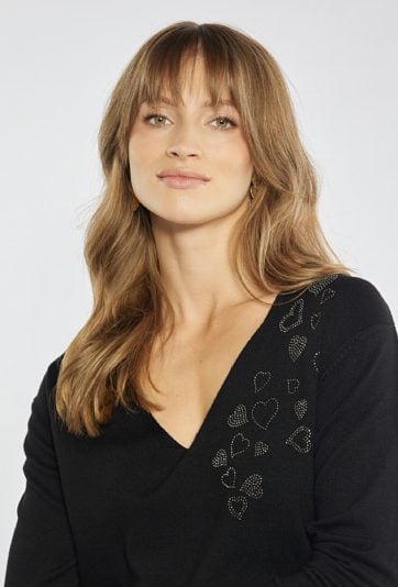 Czarny sweter damski